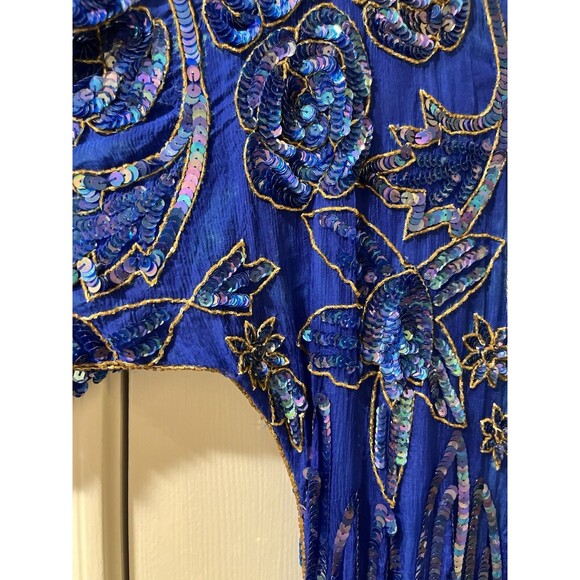 Jean for Joseph Le Bon women VTG Sequin Midi Cocktail Dress size PS Petite Small - Picture 8 of 9